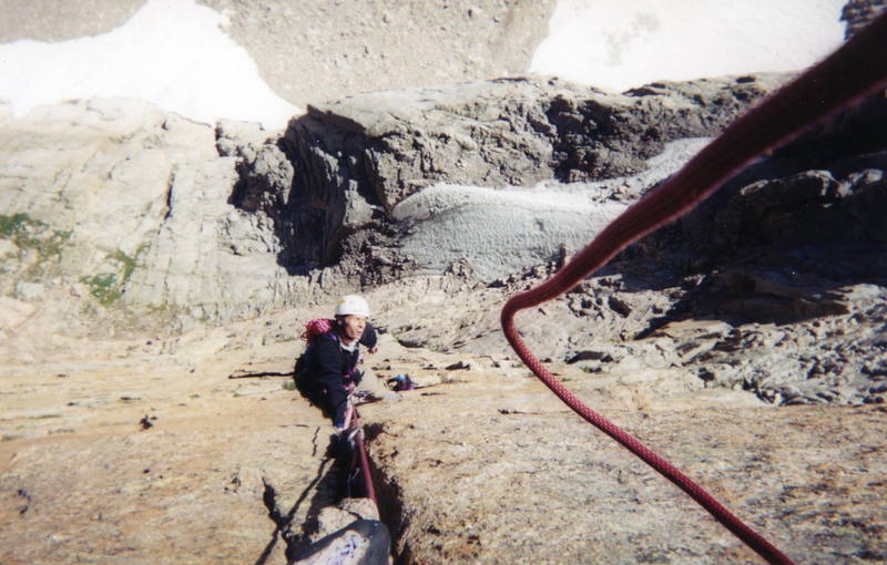 The crux pitch of Pevertival Sanctuary. Steep!