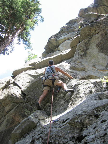 Bob D'Antonio working up to the crux on Phantasmagoria.