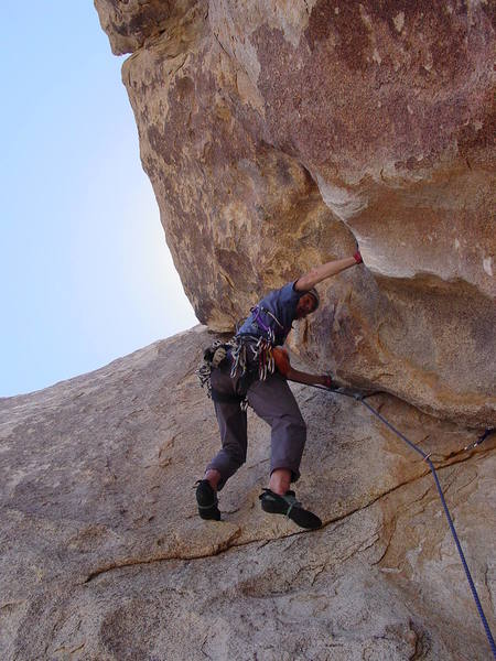 The right overhanging wall has lots of features allowing for stemming and many no hands stances.
