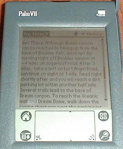 We made climbingboulder.com available on wireless applications, like cell phones and palms... like this one.