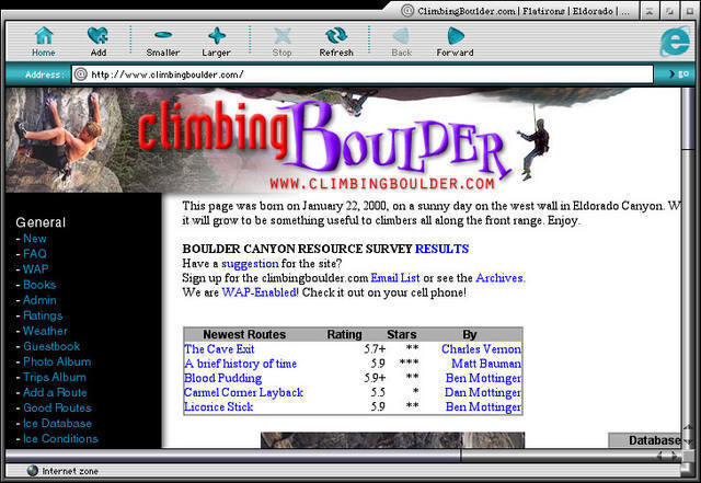 An even older look for the site - March 2000 - March 2001.