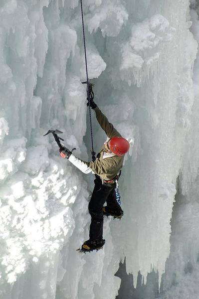 Ice climbing in Ouray