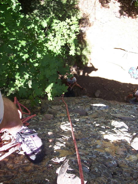 ready for a practice on top belay single pitch but great place to hang with a climbing partner Armadillo waffles 5.8+ Maple canyon
