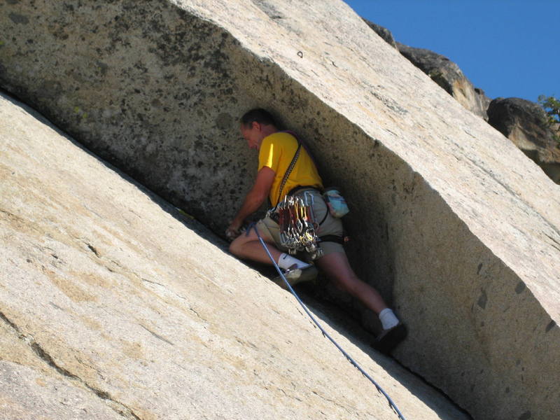 Paul setting the first piece of pro on jellyroll