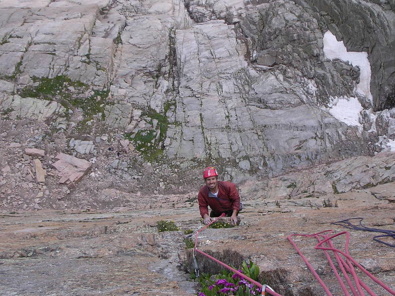 Looking down on pitch 4, which I found to be a little wet and "flowery".