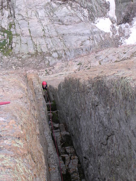 Looking down into the point of the Dagger.