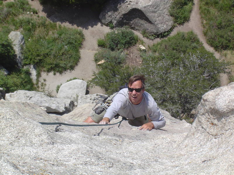 Mike Ottman following "Delay of Game" 5.8, on the West Side of Parking Lot Rock