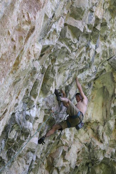 Jacob flying through the traverse on Fossil Family.