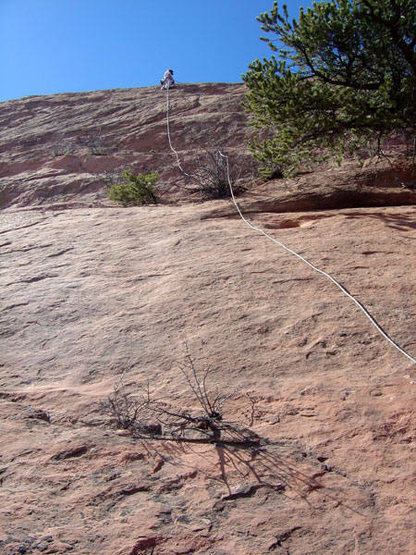 Cleaning up the anchor atop "Red Venus".