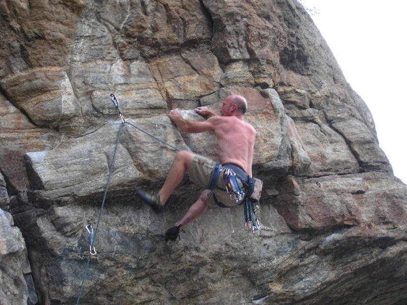 Going for the heel hook.