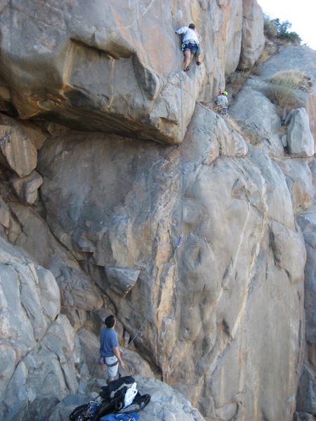 Eric belaying Chi on SWW.