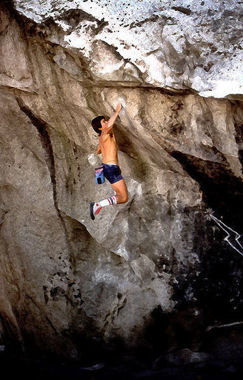 Kurt Smith, 1985.<br>
No pads or spotters!<br>
Photo by Blitzo.