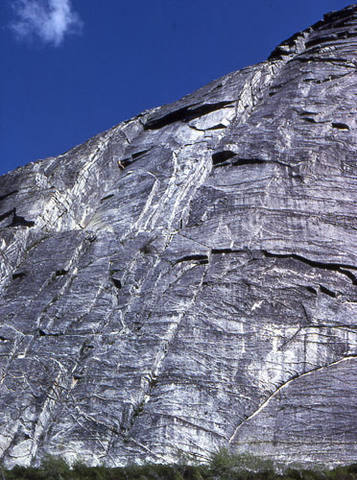 East Wall. left side. Climber can be seen on "East Corner". <br>
Photo by Blitzo.