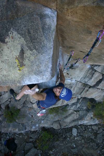 Dan Levison on Flying Beast (12d). Photo by Adam Brink.