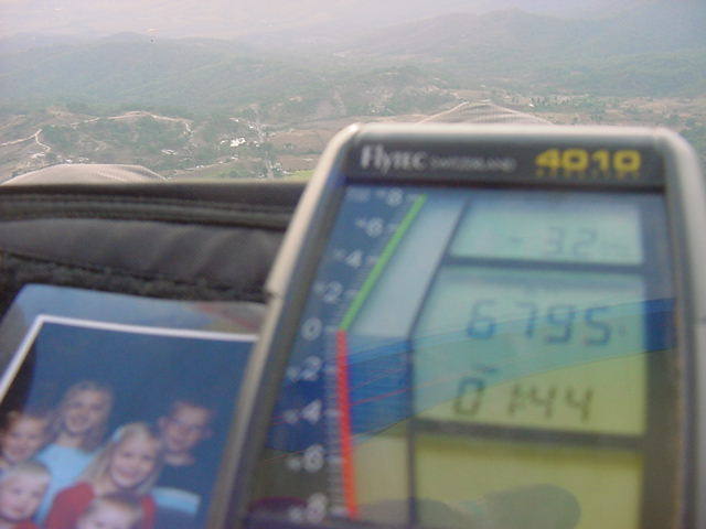 A view of my flight deck at 6795 feet. Coming in for a landing in Malinalco Mexico.