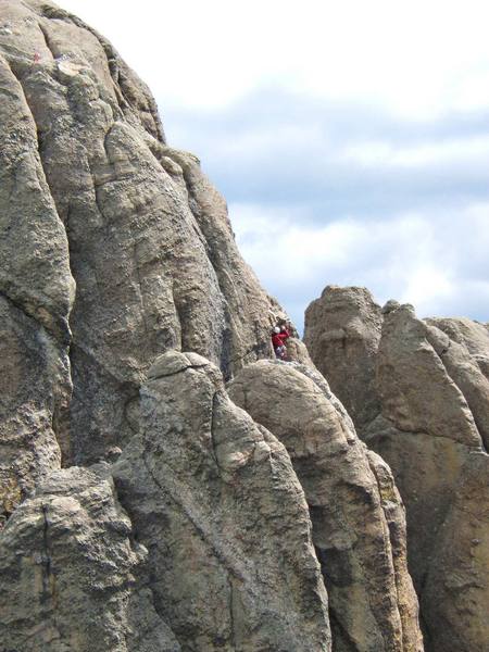 Alison Larsen styles the short squeeze at the start of the 5.6 second pitch.