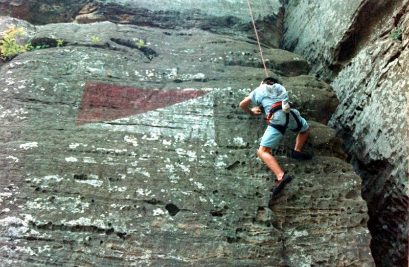 Climbing at Pilot Rock can be a visually interesting experience