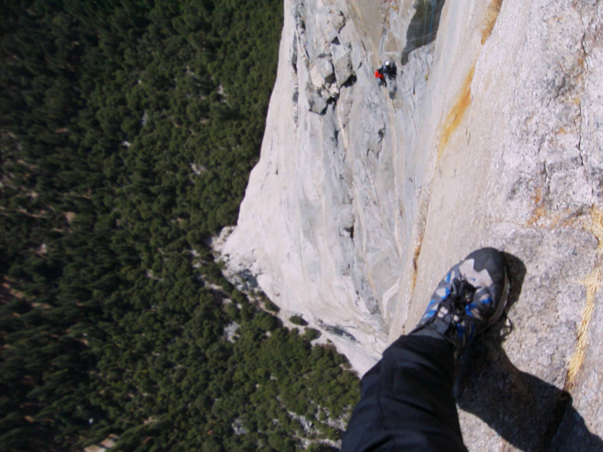 The ol shoe shot. Somewhere around the Great Roof (The Nose, El Cap)