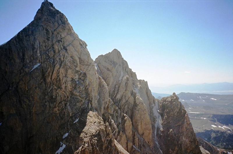 North Face of the Grand Teton and the Enclosure from the summit of Owen, Summer 2006.