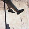 Jordan on rappel from King Fisher Tower 2006.