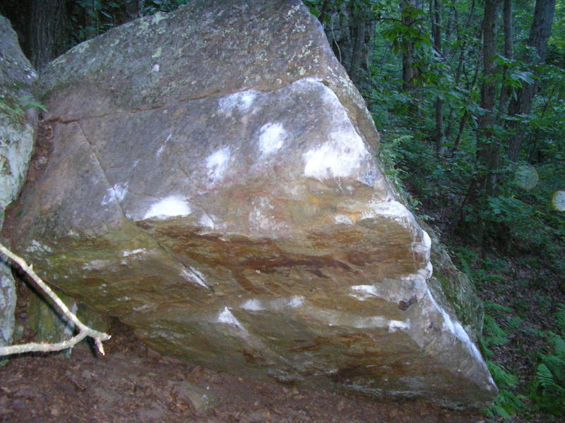 -Broken boulder after a session.
