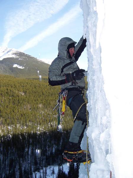 Climbing ice in Canada