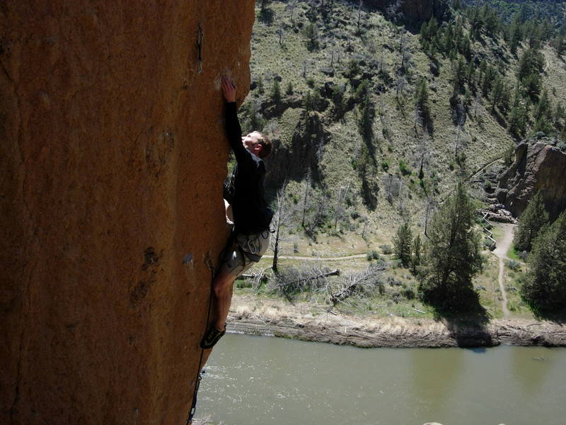 Climbing the top portion of Slit your wrists