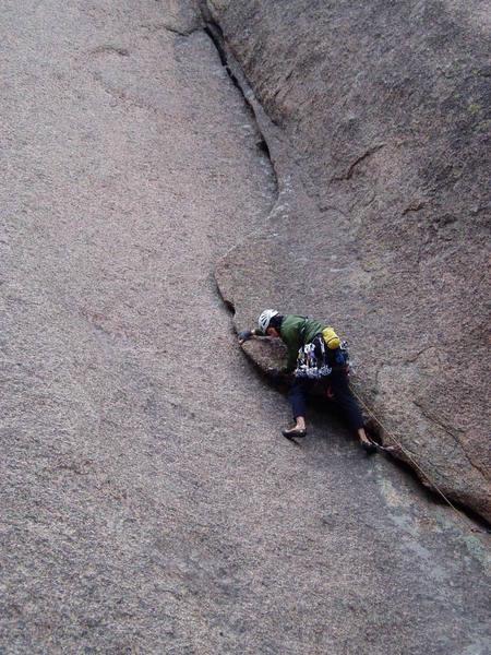 Luke laybacking the first "ear", which turned out to be much easier than it looked.