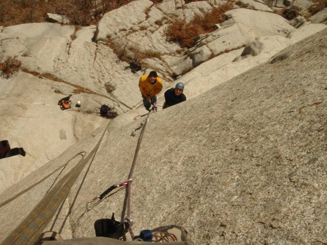 Looking down at Shaun G. and Adam.