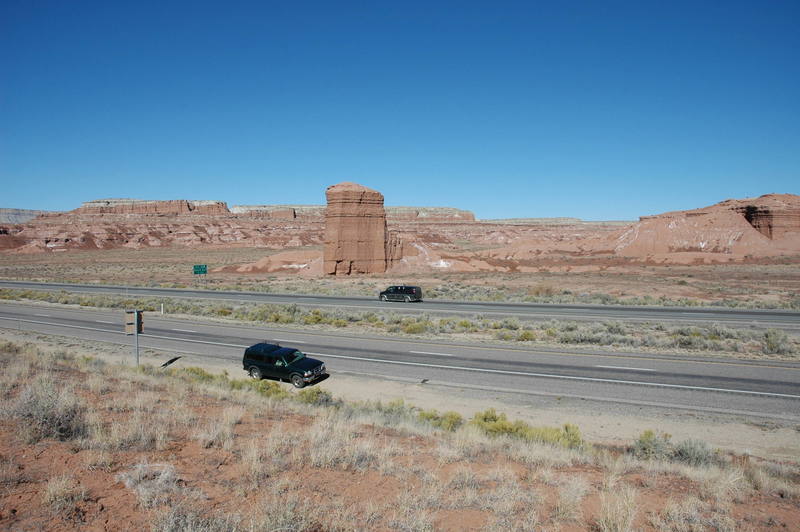 Looking north across the interstate. Virgin Roadtrip is on the other side of the tower in the picture.