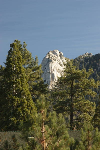 Open book is the right facing dihedral seen to the right of the main arete.