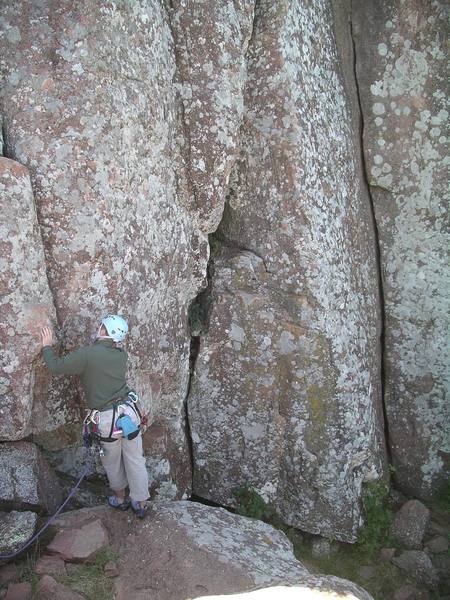 Checking out the start of The Sleeper. Foolish is the hand crack on the right.