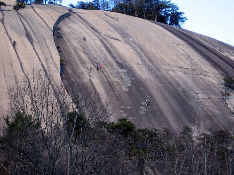 Rock Climbing in Stone Mountain South Face, Stone Mountain