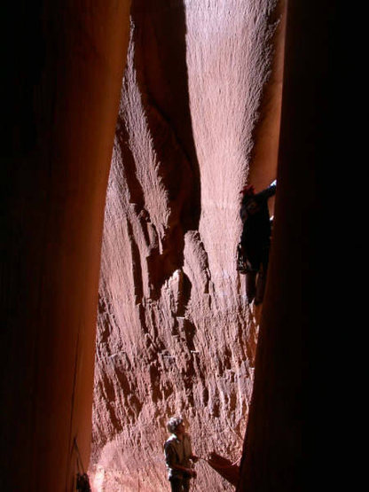 Tom sending in the cave