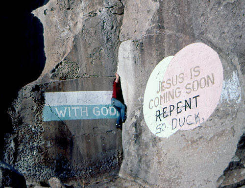 Get Right With God Crack, 1980s.<br>
Photo: Blitzo collection.