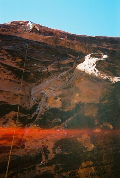 Andy nearing the top of Vagabonds