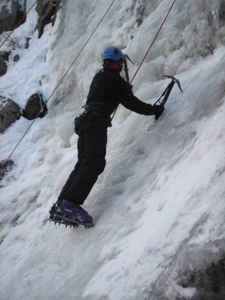 Christian on the first pitch of Great White Ice on 12/05/2006.