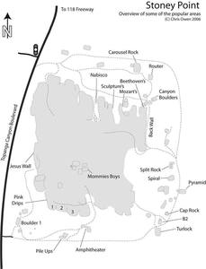 Stoney Point, overview of some of the popular areas.