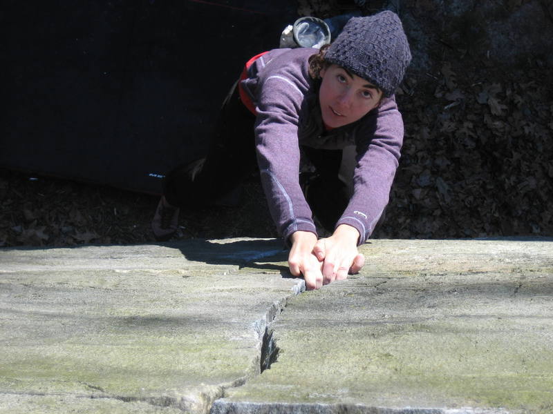 Kayte Knower focused on Zig Zag Crack.