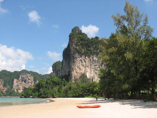 The north half of Railay West looking towards the jungle trail and Tonsai