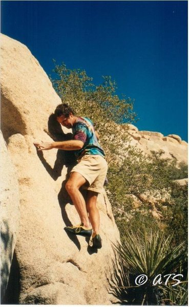 Bruce doing some bouldering somewhere deep into the Wonderland North