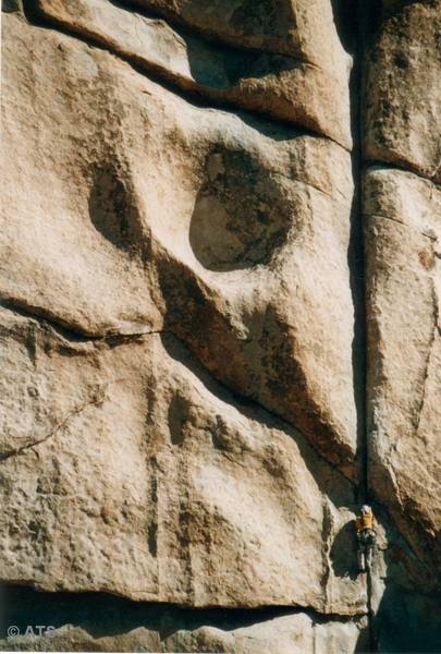 Climber on Double Cross (5.7)