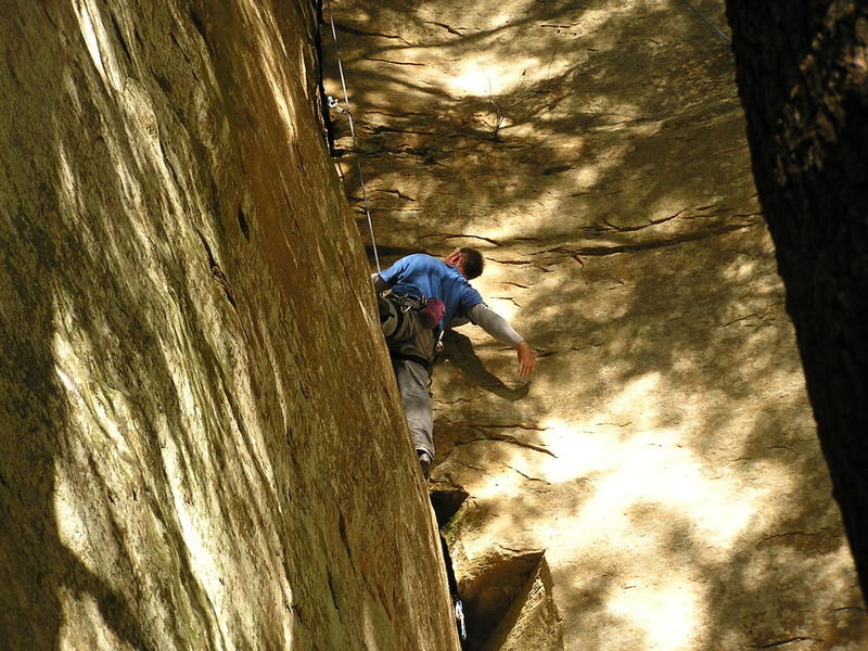 Brian's jamming? Here's the proof. He's about halfway up Andromeda Strain.