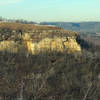 Barn Bluff. View of the Winter Wall and the Cyclops Area. January 2007.