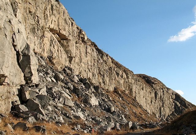 A partial view - Slab City in the foreground extending to The Alcove in the distance, Riverside Quarry