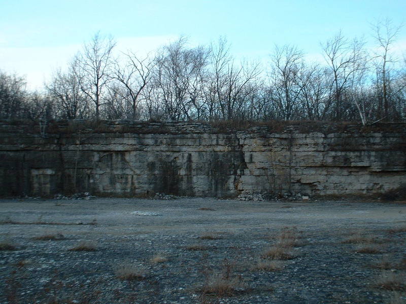 This is the North Quarry Bouldering. The Grand Arch Area is on the left. The Bowling Alley in the middle, and The Dirt Roof on the right. 