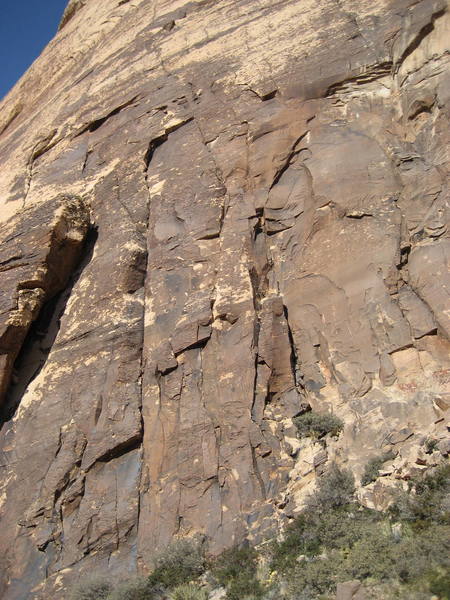 You can see the start of pitch one to the right of the large pillar