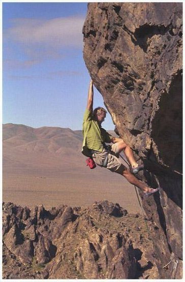 Just about to top out on The Action. <br>
photo by suzanica