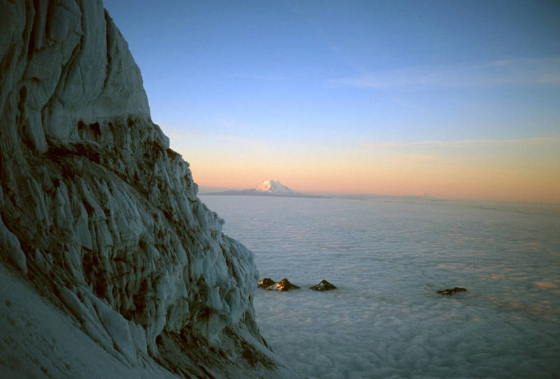 Morning view from the ramp towards Mt. Adams. June 2005.