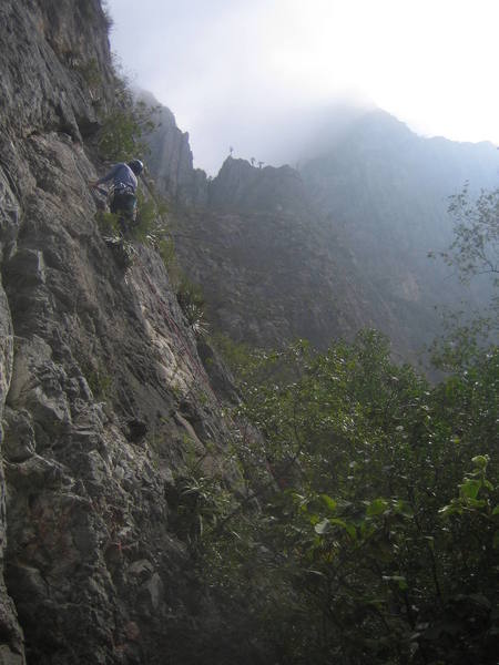 Mini Super Wall in a spooky, foggy day.